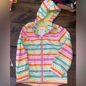 Cat & Jack Kids Striped Rain Jacket - Multicolor XS